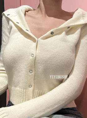 韩国代购正品 LP226韩系温柔风~气质女人味单排扣修身针织开衫dd