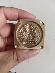 忿怒金刚铠甲擦擦模具黄铜材质尺寸3.5厘米支持定制和复刻老擦模