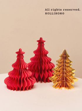 逅里Hollihom 小福星 红色高级新年装饰 春节布置 红发财树小摆件