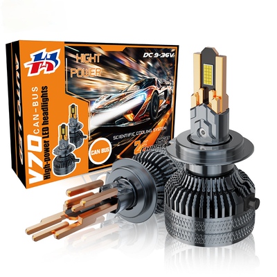 汽车LED灯泡超亮聚光H4/H1/H3/H8/9005/9006强光大灯通用改装24V