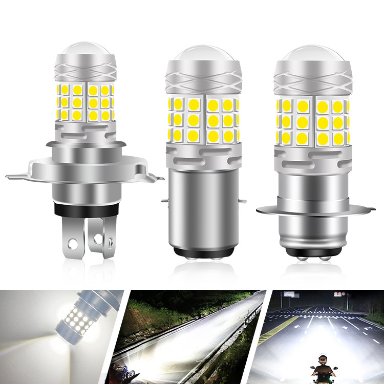 LED摩托车大灯单爪电动车200W高亮126灯聚光2016芯片12V-24V