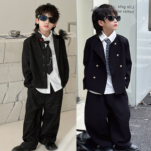 潮酷儿童西装套装礼服走秀演出