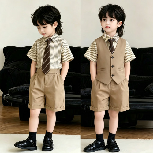 男童西装套装夏季帅气花童演出服
