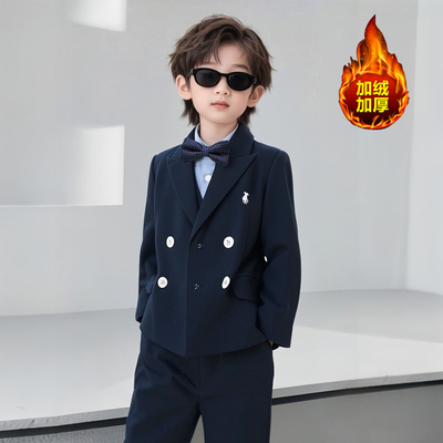 男童西装套装秋冬儿童主持人演出
