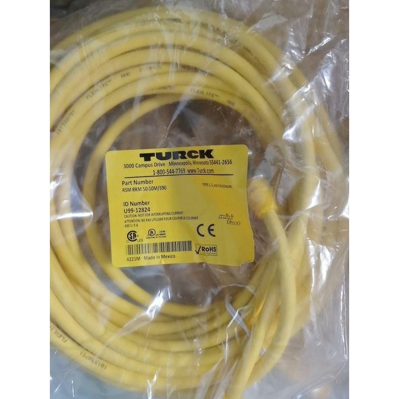 图尔克7/8电源线RSM RKM 50-10M/S90 U9议价