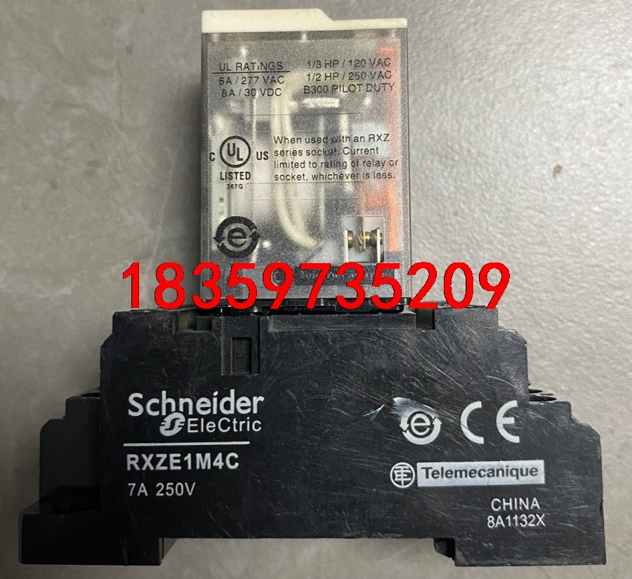 施耐德继电器 RXM4AB2BD，带底座RXZE1M4C，拆议价