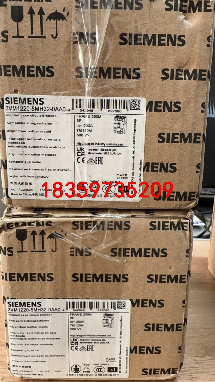 西门子塑壳断路器 3VM1220-5MH32-0AA0 全新议价