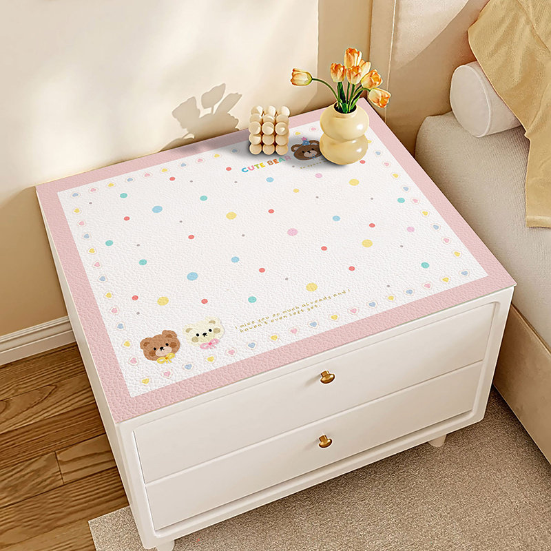 超萌百搭床头柜垫科技皮硅藻泥吸水盖布防尘防污易清理防滑卧室用,居家布艺,床头柜盖布,淘宝优惠券,粉丝福利购,淘宝优惠卷