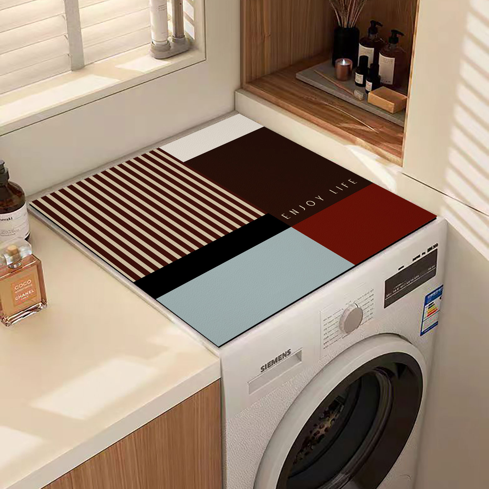 复古pvc皮革洗衣机保护垫可定制