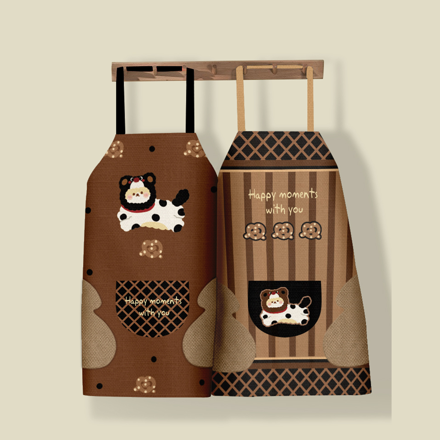 可爱狗狗家用厨房围裙防水防油