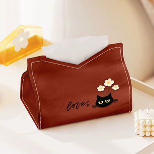 家用布艺纸抽盒客厅茶几纸巾收纳盒异形高级摆件车载办公室餐巾盒