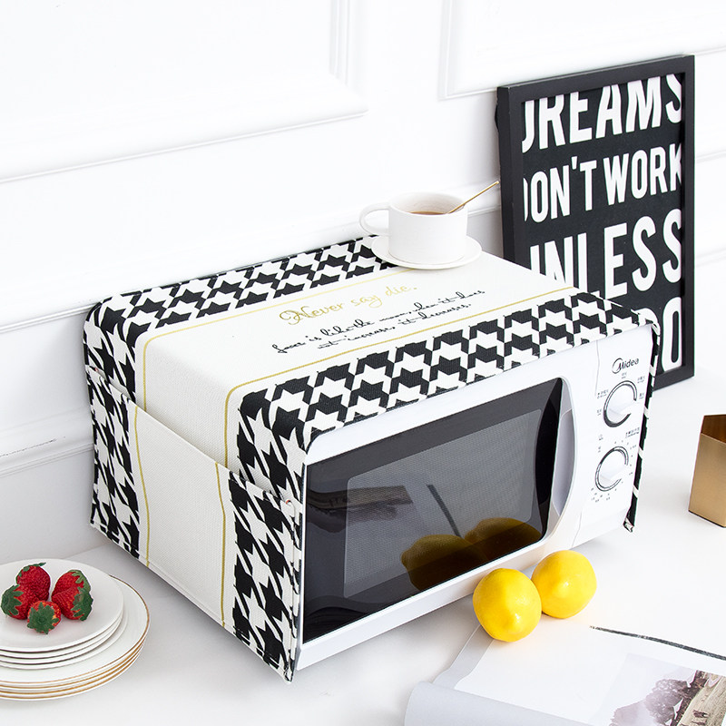 심플 노르딕 인 방진 커버 천 인터넷 유명인 면 및 린넨 전자 레인지 커버 방수 방유 및 방진 보호 커버