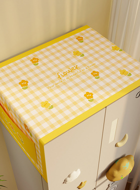 flower花格单双开门冰箱防尘罩家用滚筒洗衣机盖布防水防污棉麻布