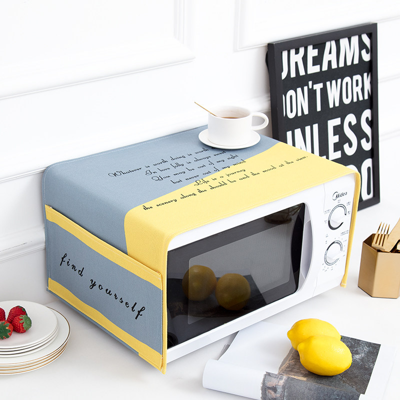 심플 노르딕 인 방진 커버 천 인터넷 유명인 면 및 린넨 전자 레인지 커버 방수 방유 및 방진 보호 커버