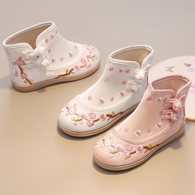 老北京布鞋女童靴子汉服鞋中国风