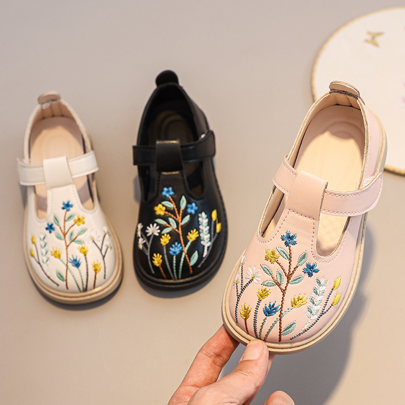 漢服鞋子女童古風小皮鞋