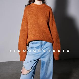 FINOCCI 奢华意大利进口baby羊驼羊毛高比例非常显白廓形高端毛衣