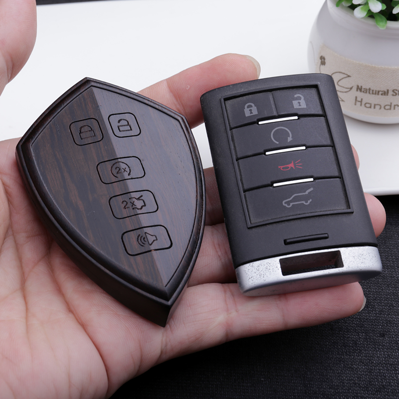 老款凯迪拉克xts ats cts srx sls专用改装实木钥匙 非钥匙套包扣