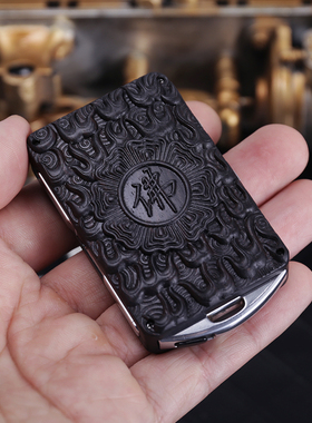 沃尔沃钥匙套红木浮雕xc90xc60s90s60xc40v60v90极星钥匙包扣定制