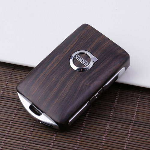 檀木沃尔沃钥匙壳高端定制雕刻