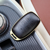 适用于凯迪拉克xt5钥匙套XT4CT46改装 高端黄铜黑檀木车钥匙壳送礼