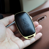 适用于本田XRV新飞度缤智INSPIRE型格改装 黄铜檀木车钥匙壳送礼