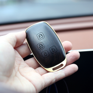 适用于2012年款 高端黄铜黑檀木车钥匙壳送礼佳品 本田艾力绅改装