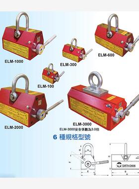 供应原装台湾仪辰ECE开 关式永久磁性吊盘ELM-100（0.1吨）