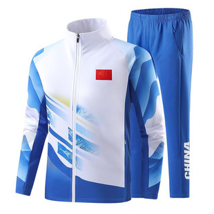 中国队运动服套装比赛队服运动员体育训练国服团体服运动会出场服