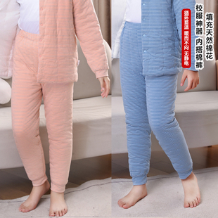 校服神器冬季内搭裤子男孩儿女童保暖裤学生内穿加厚手工棉花棉裤