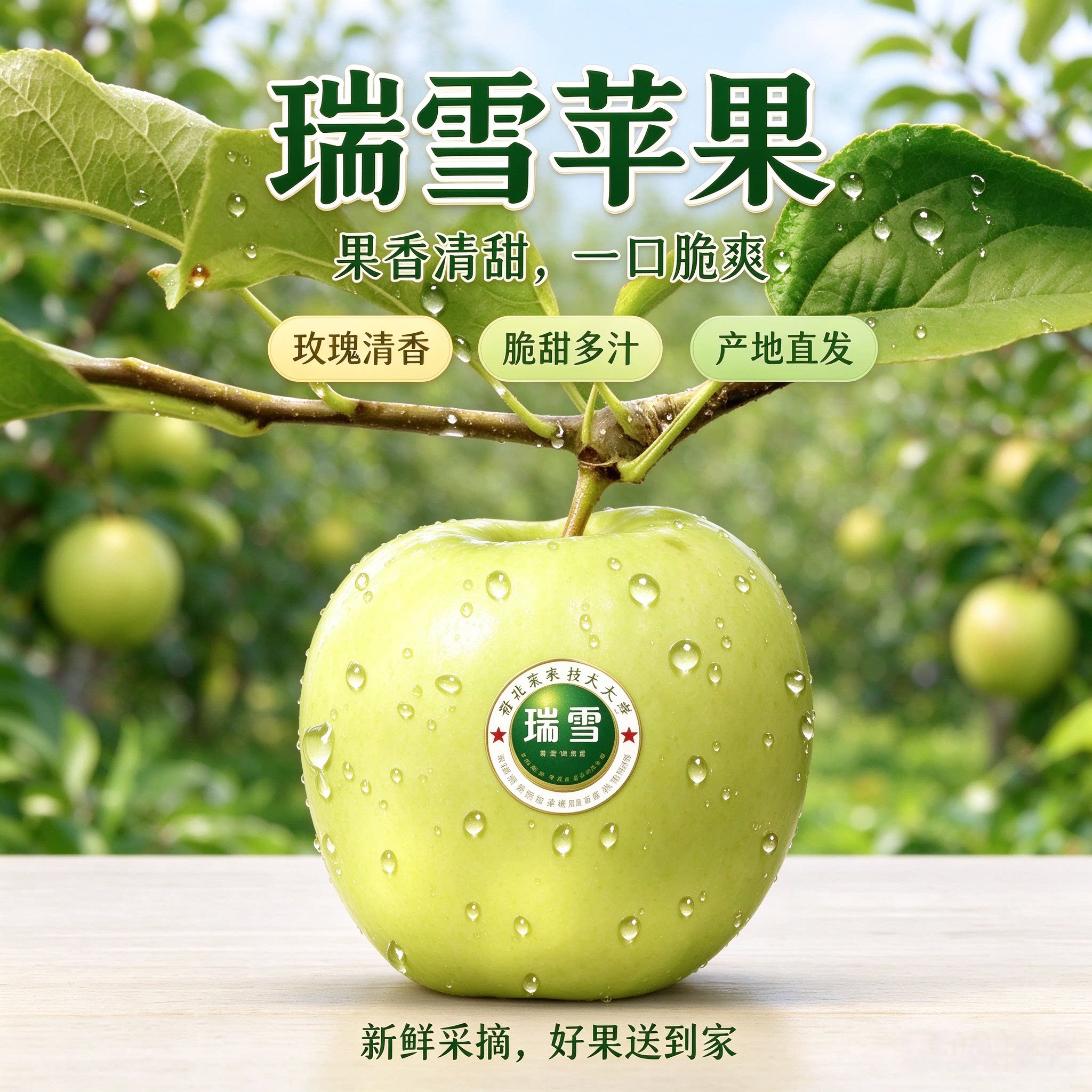 昭通新鲜瑞雪苹果当季脆甜冰糖心丑苹果时令水果现摘现发果王包邮