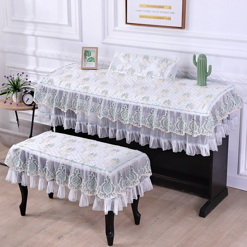 蕾丝电子琴罩88键61键琴套防尘罩轻奢百搭电钢琴套可定制带谱架款