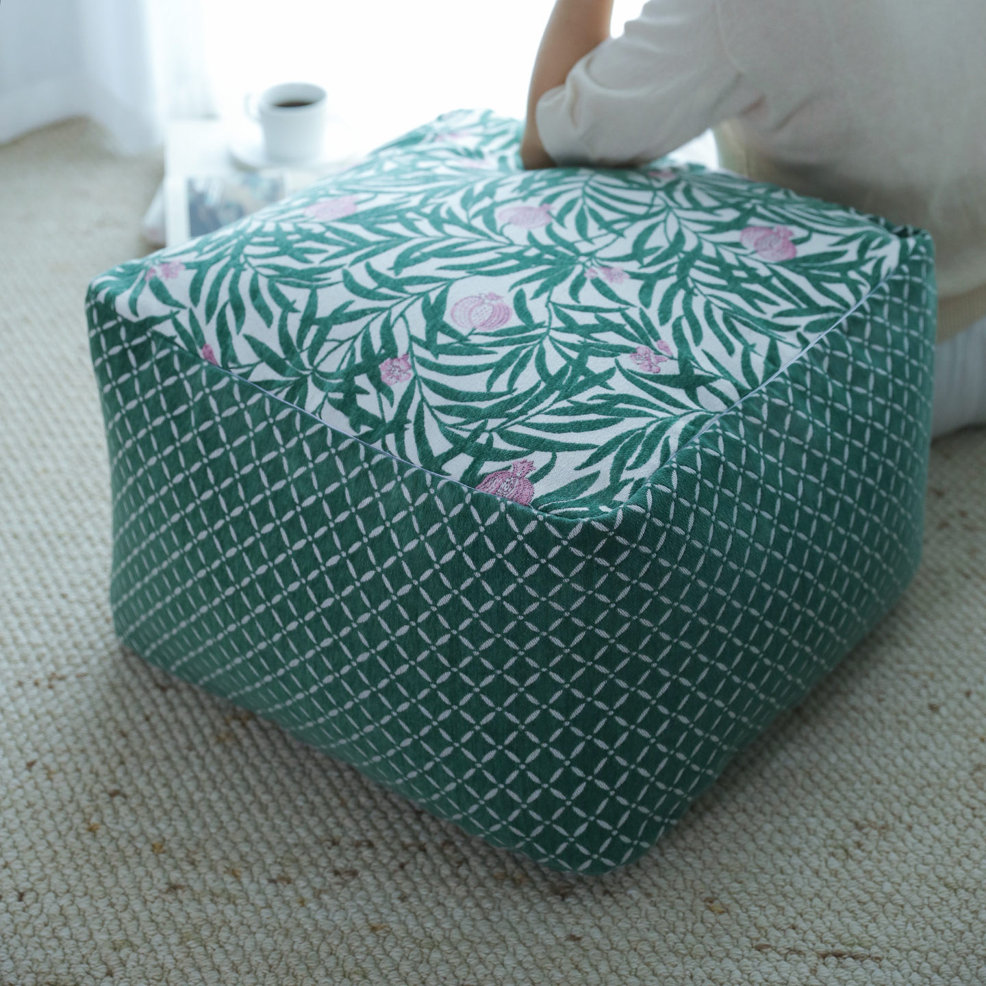 雪尼尔坐墩地上地毯看书懒人蒲团墩子家用客厅沙发脚踏搁脚凳脚垫