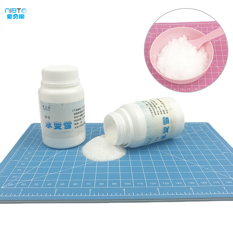 人造雪水变雪手工材料网红泥自制diy太空雪花蚕丝泥制作材料