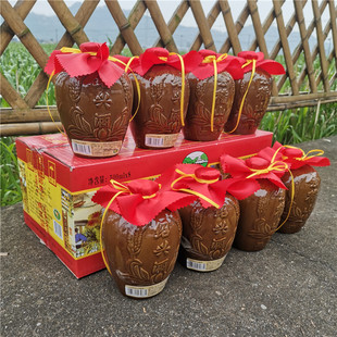 会稽山坛装绍兴黄酒三年陈花雕酒500ml*8坛整箱半干型加饭老酒