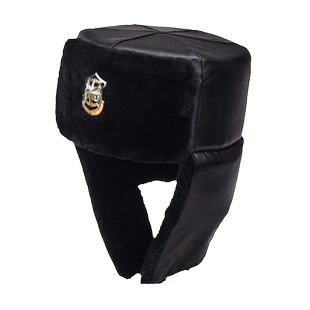 保安棉帽雷锋帽男款护耳冬季加绒加厚保暖棉帽子女中老年防寒骑车