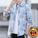 长袖 保暖衬衫 潮流休闲上衣服 加棉寸衫 男装 男士 加绒加厚衬衣秋冬季