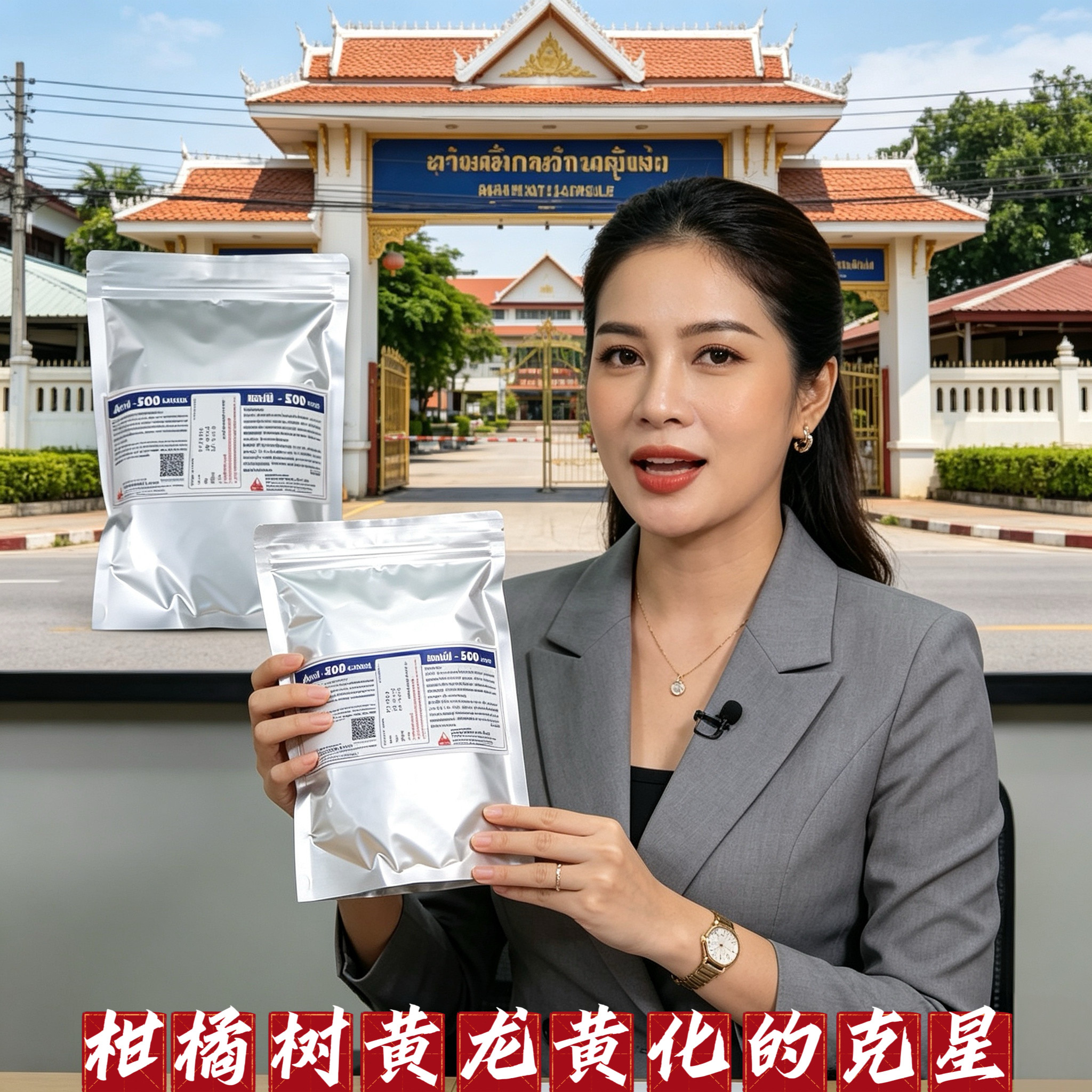 泰国进口柑橘黄化病专用药黄龙病脐橙柚子柑橘黄化病专用药500克