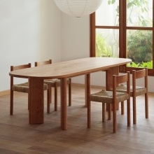 MUMO木墨平均长桌餐桌家用实木长条复古吃饭桌子工作台办公桌