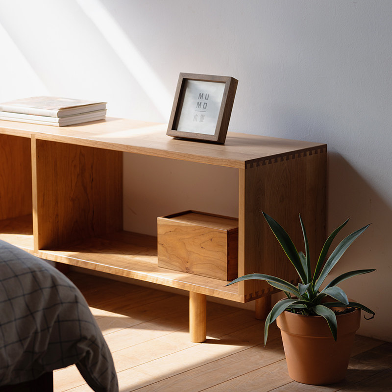 MUMO木墨   圆腿单层方柜   樱桃木实木客厅现代电视机柜,住宅家具,电视柜,淘宝优惠券,粉丝福利购,淘宝优惠卷