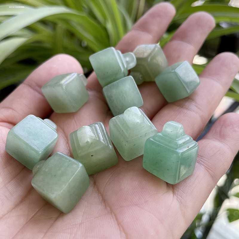 新疆白玉东陵玉印章DIY吊坠挂件配饰半成品手串配饰配珠