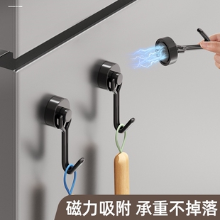 强力磁铁挂钩吸铁石免打孔圆形冰箱收纳钥匙挂勾磁力大钩无痕承重