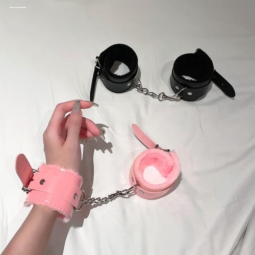 束缚手链脚铐道具皮质手拷脚镣魔术道具cosplay金属链可调节情侣