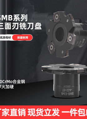 SMB系列三面刃铣刀盘T型槽PT02可转位舍弃式铣刀盘切槽刀XSEQ12