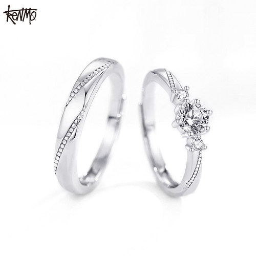 礼盒包装肯默镶钻情侣对戒