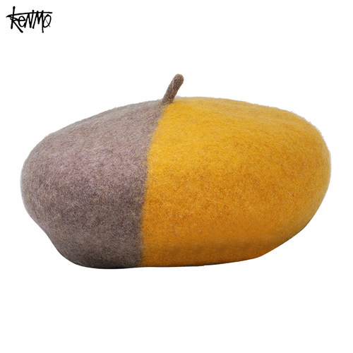 羊毛贝雷帽女秋冬韩版ins南瓜帽