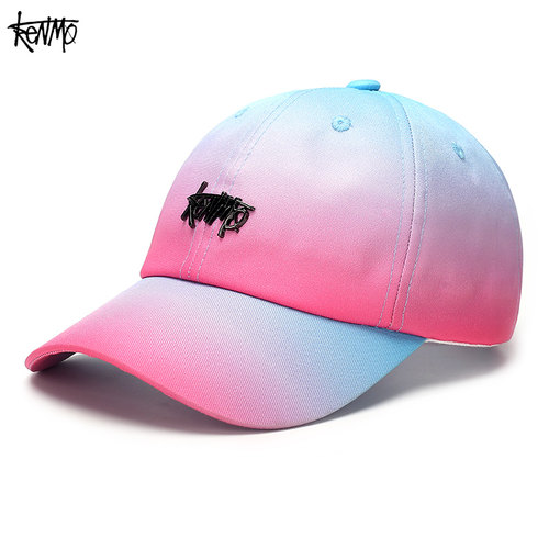 ins潮牌显脸小软顶渐变棒球帽