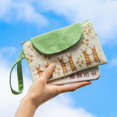 2025新款 大屏装 手机零钱包女森林文艺学生手拿小包可爱拉链手机袋