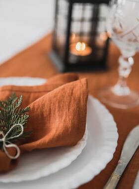 质感小件 亚麻餐巾西餐布茶巾 欧美格调餐厅实用主义餐桌布艺定制