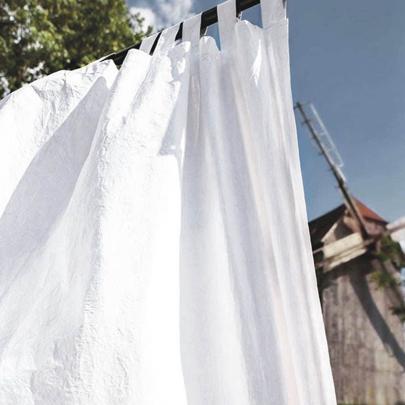 定制进口法国麻天然纯色遮光窗帘客厅卧室简约现代亚麻布帘垂感好